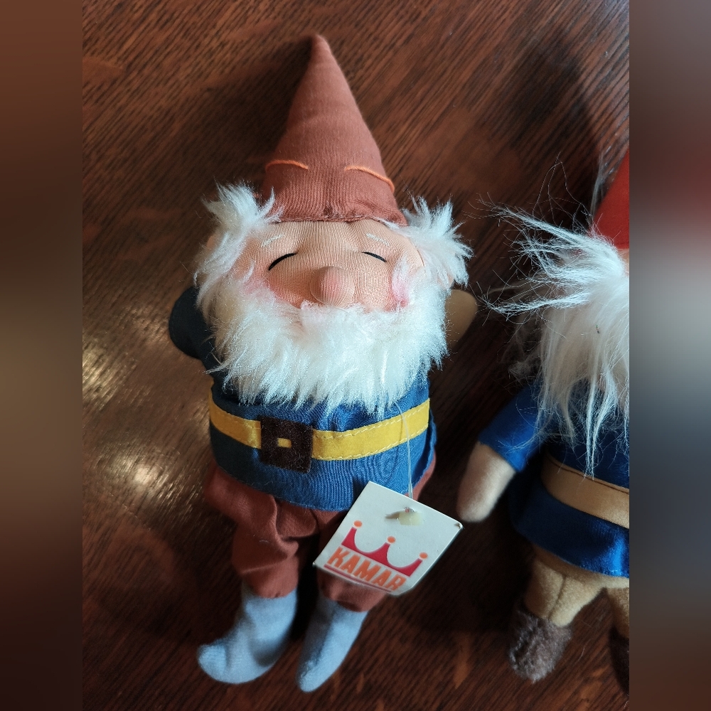 Vintage Japanese Kamar Company Gnome Rubber & Plush Dolls - New Conditio w/Tags! - Picture 7 of 14